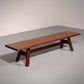 Torbecchia Solid Walnut Bench by Giovanni Michelucci