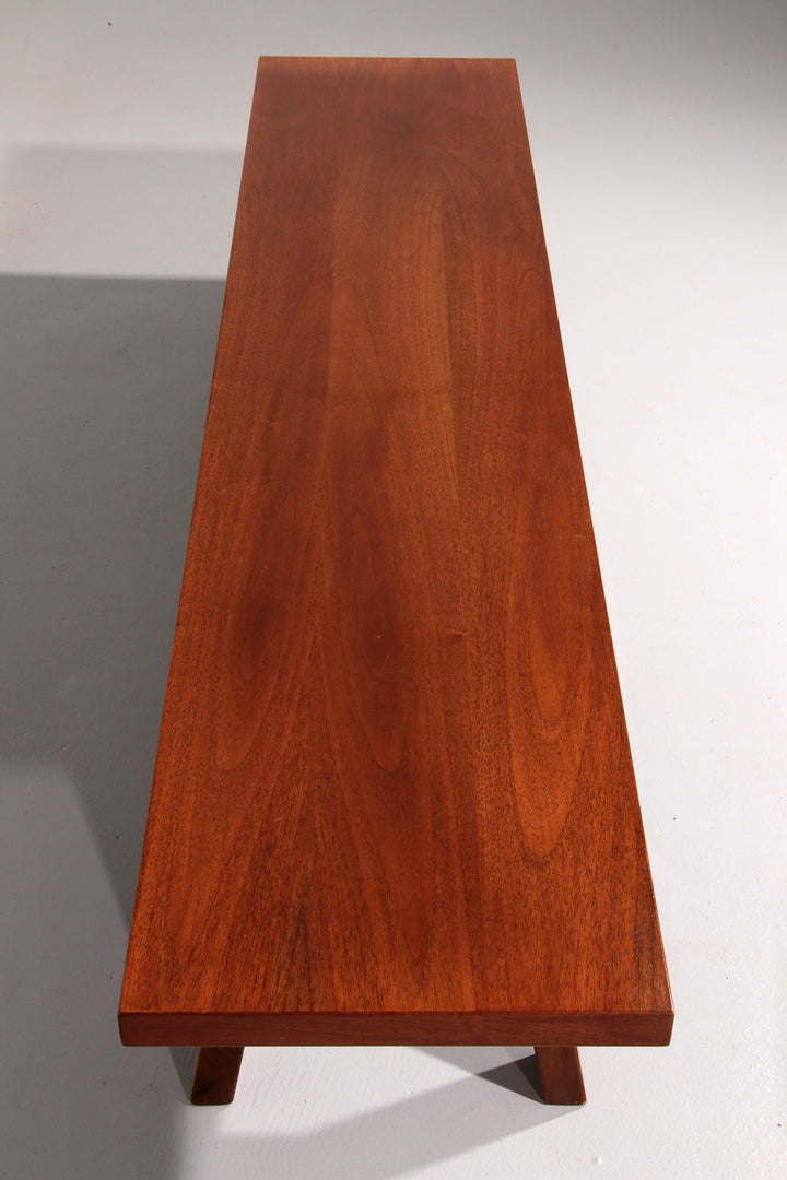 Torbecchia Solid Walnut Bench by Giovanni Michelucci