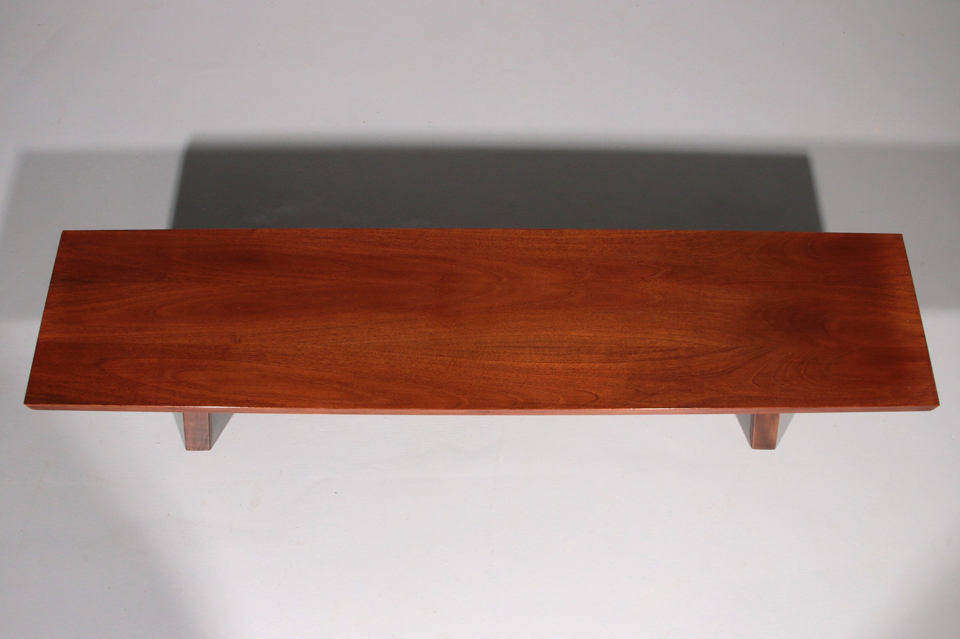 Torbecchia Solid Walnut Bench by Giovanni Michelucci