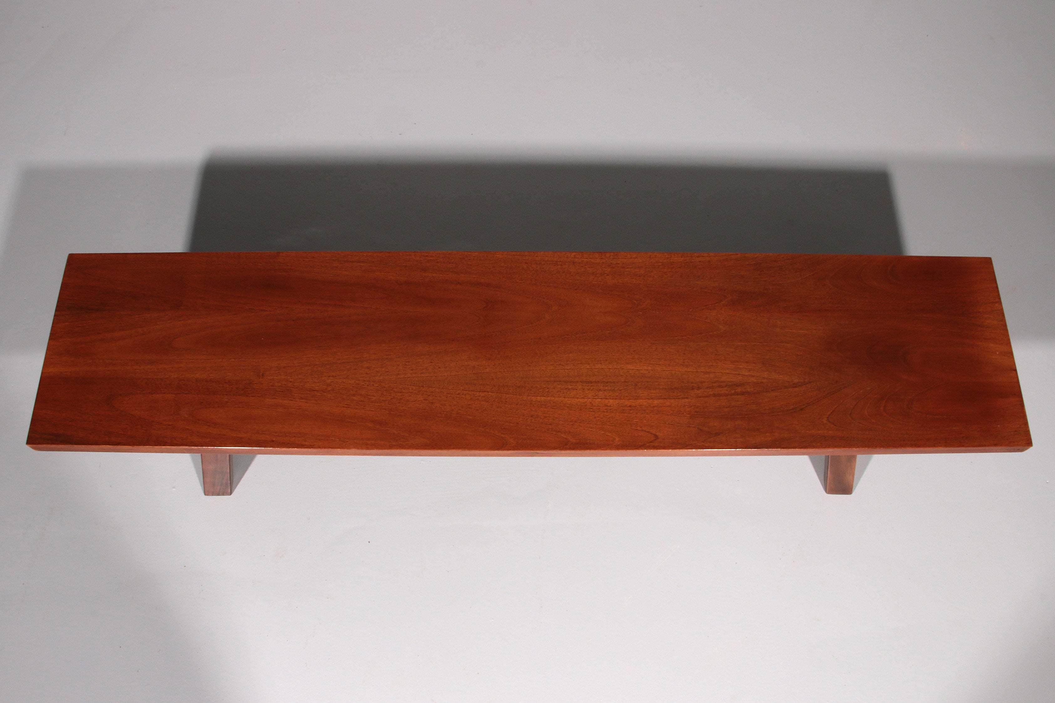 Torbecchia Solid Walnut Bench by Giovanni Michelucci