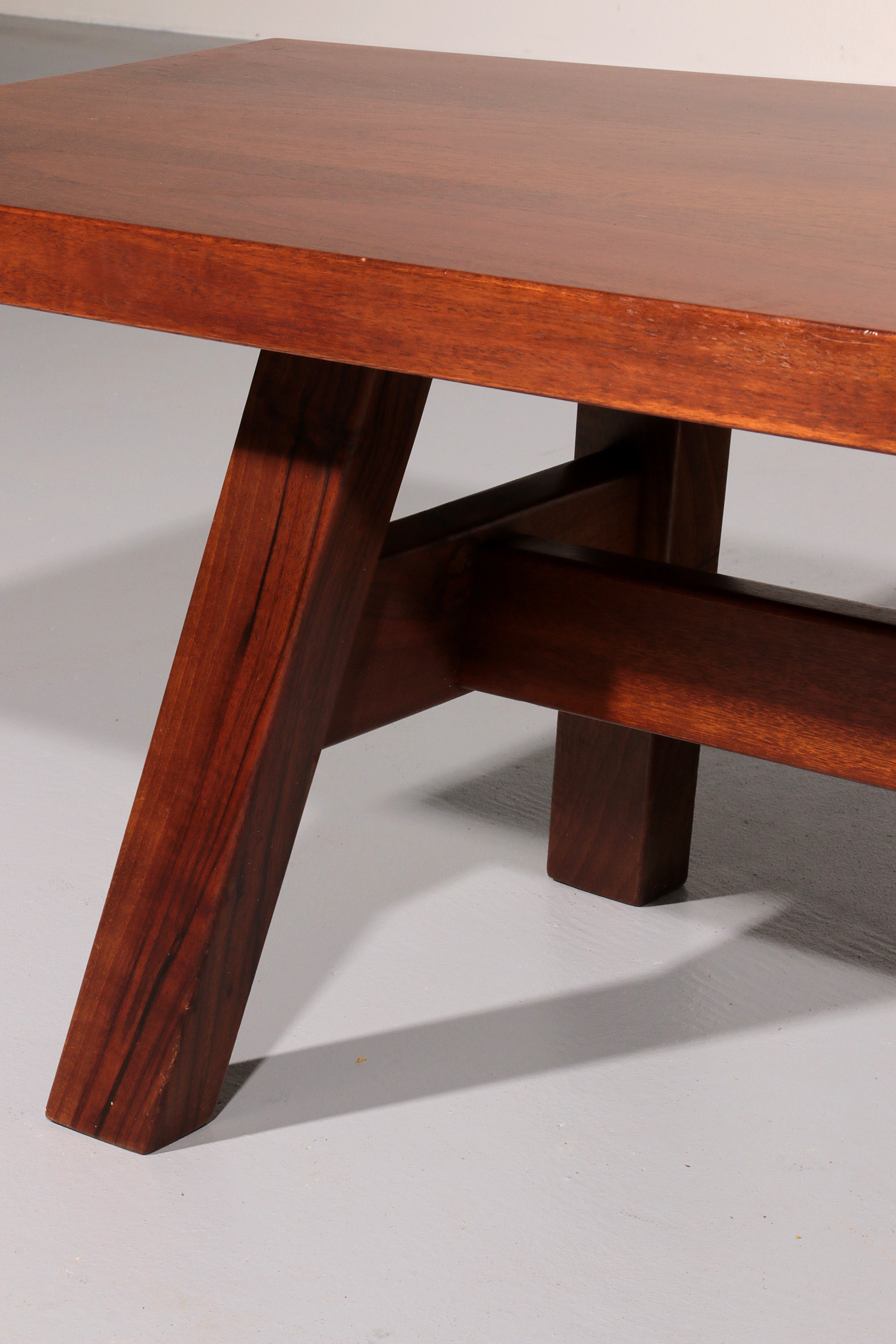 Torbecchia Solid Walnut Bench by Giovanni Michelucci