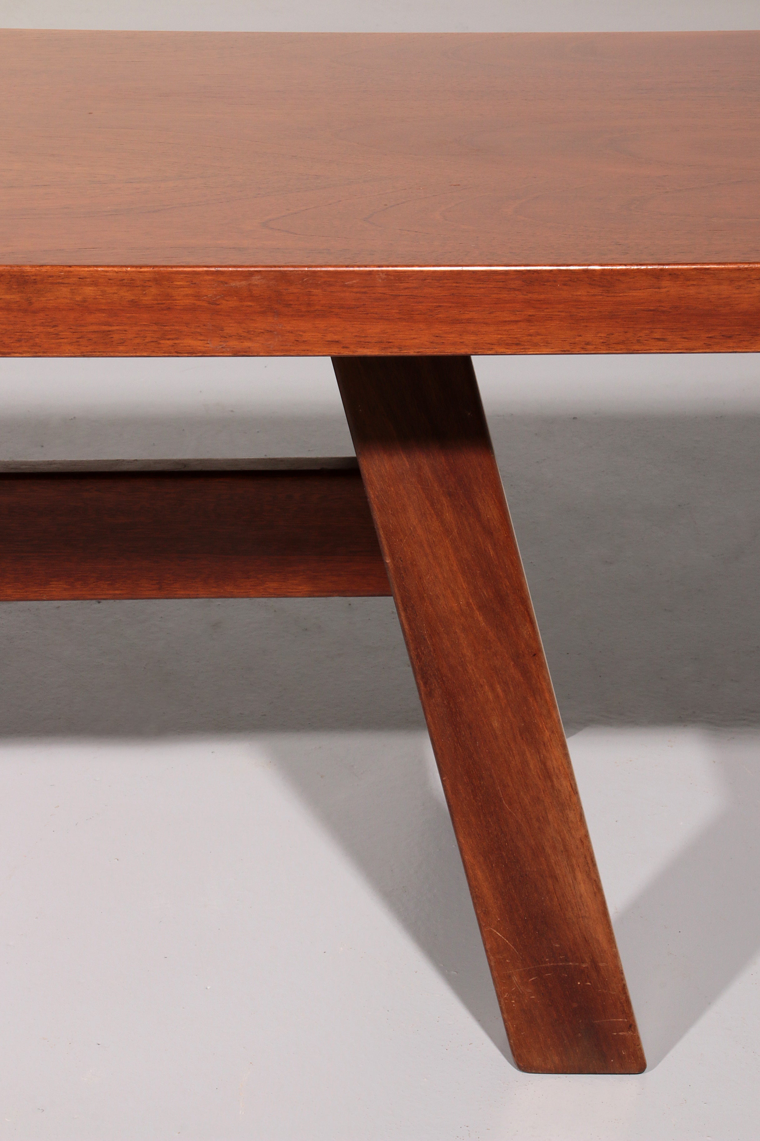 Torbecchia Solid Walnut Bench by Giovanni Michelucci