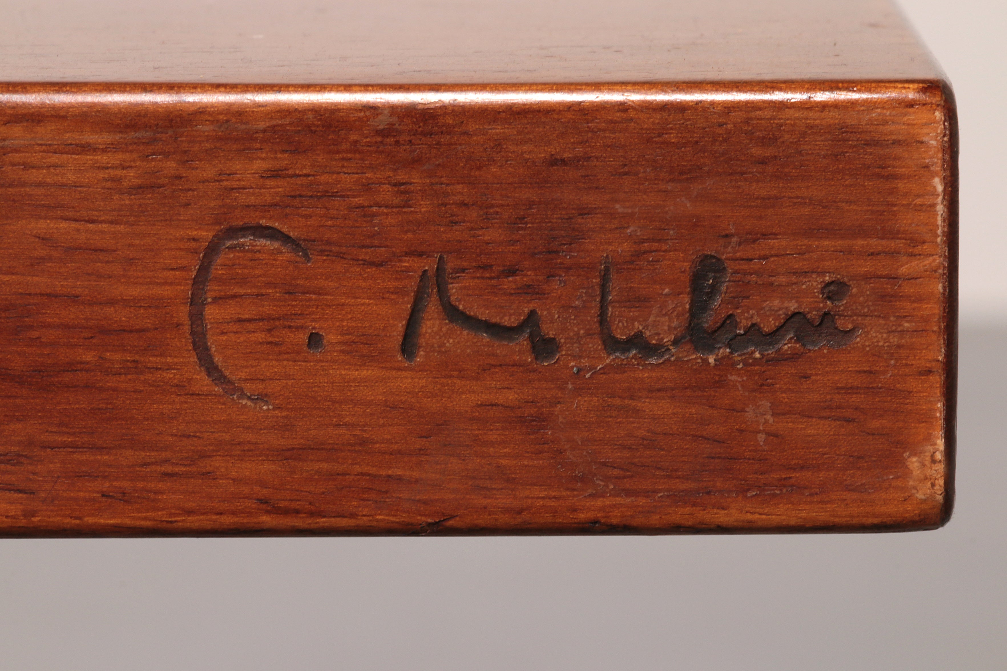 Torbecchia Solid Walnut Bench by Giovanni Michelucci