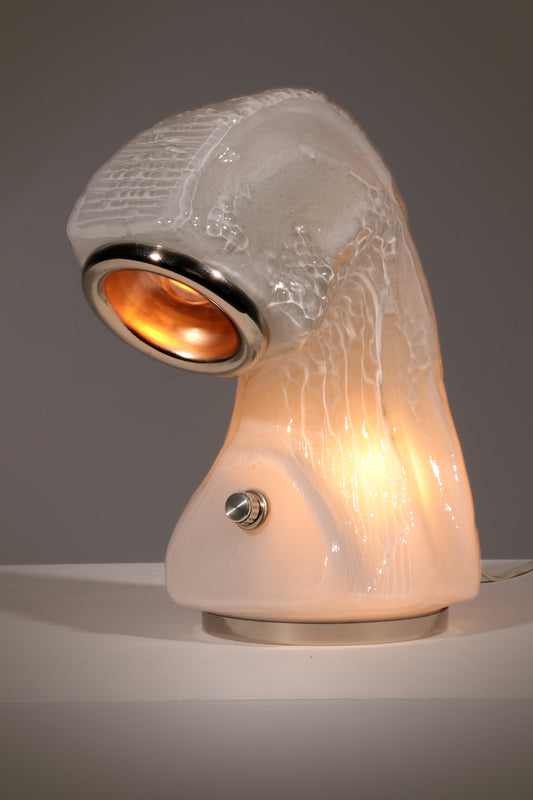 Osso Bark Effect Glass Table Lamp by Carlo Nason for Mazzega 1970
