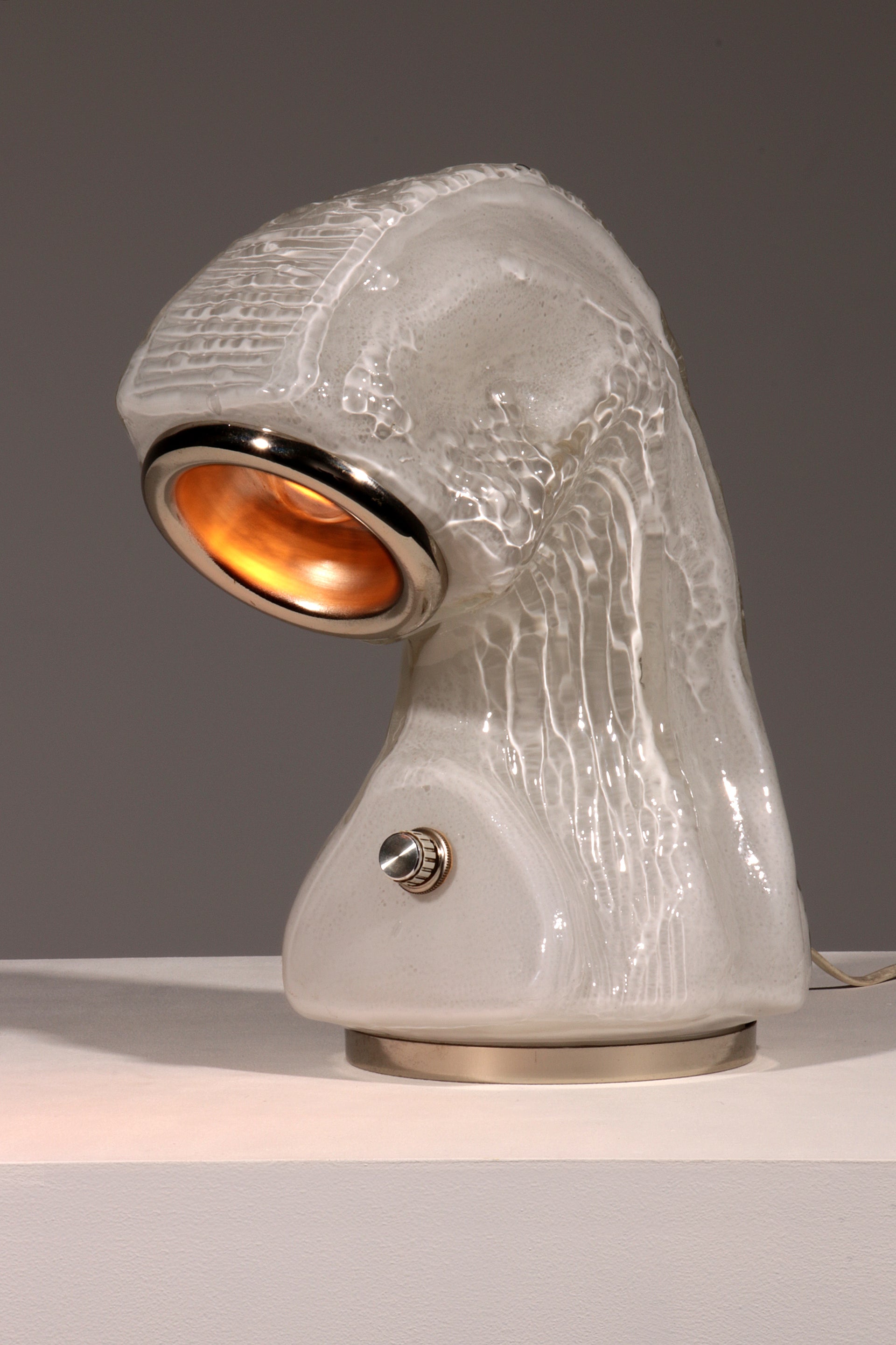 Osso Bark Effect Glass Table Lamp by Carlo Nason for Mazzega 1970