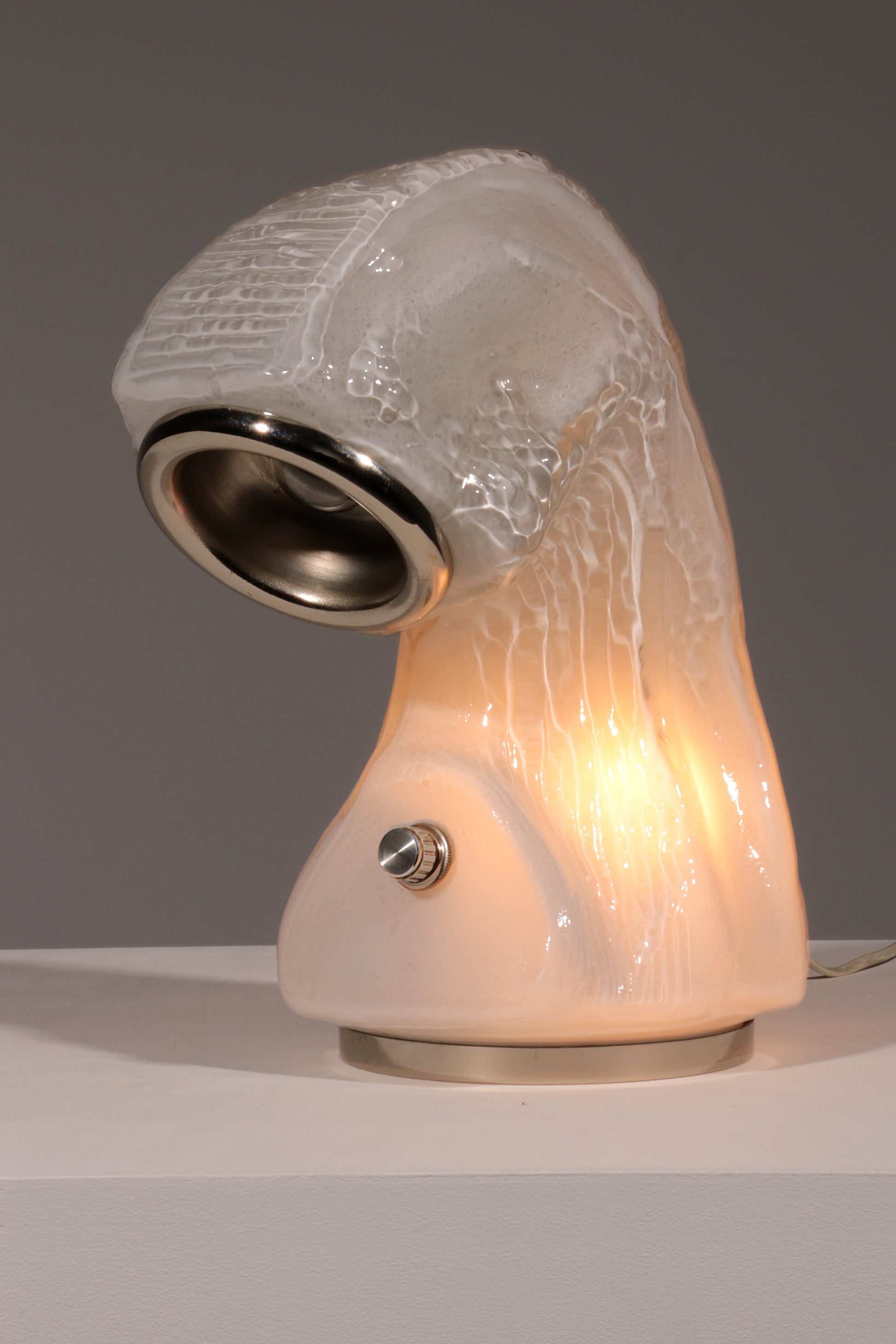 Osso Bark Effect Glass Table Lamp by Carlo Nason for Mazzega 1970