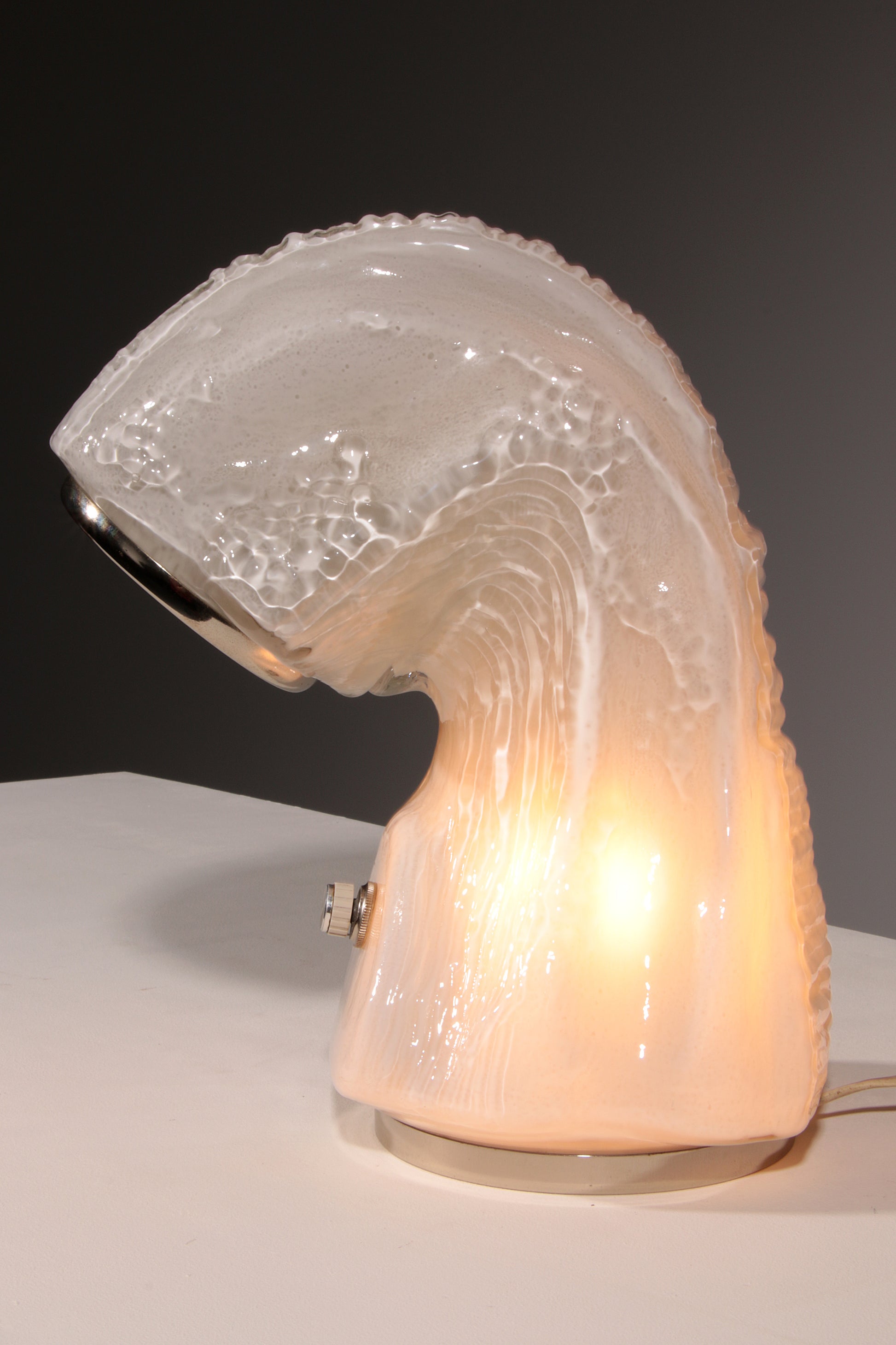 Osso Bark Effect Glass Table Lamp by Carlo Nason for Mazzega 1970