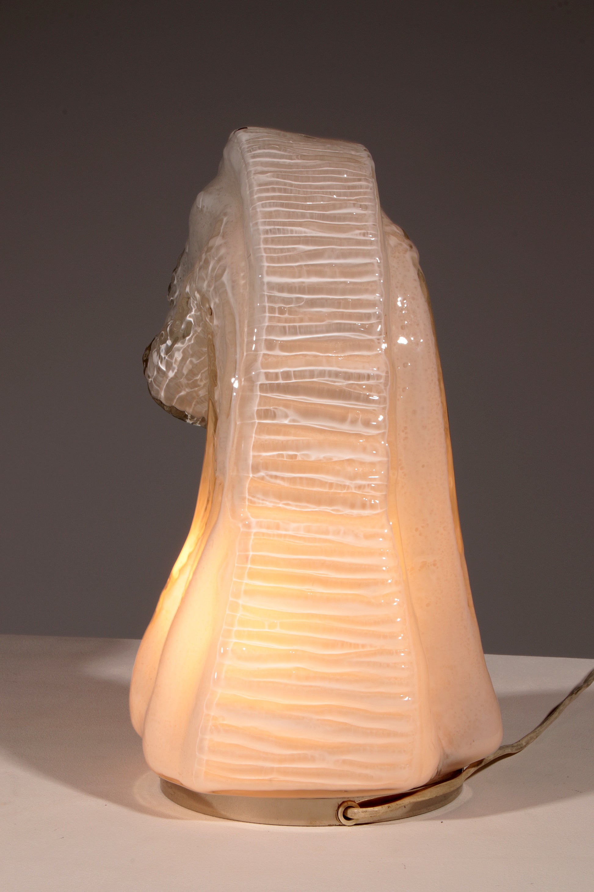 Osso Bark Effect Glass Table Lamp by Carlo Nason for Mazzega 1970
