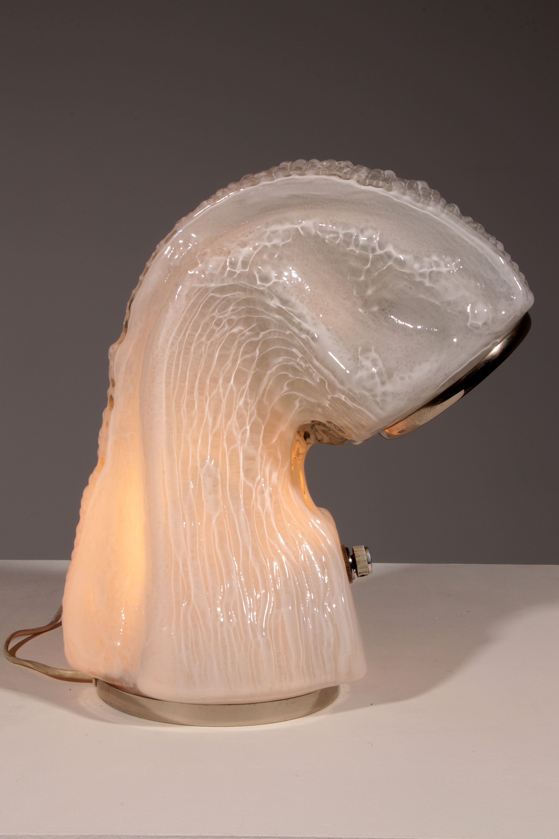 Osso Bark Effect Glass Table Lamp by Carlo Nason for Mazzega 1970
