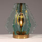 Chiselled Glass Table Lamp in Brass by Gino Paroldo for Dinodei, 1960s