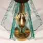Chiselled Glass Table Lamp in Brass by Gino Paroldo for Dinodei, 1960s