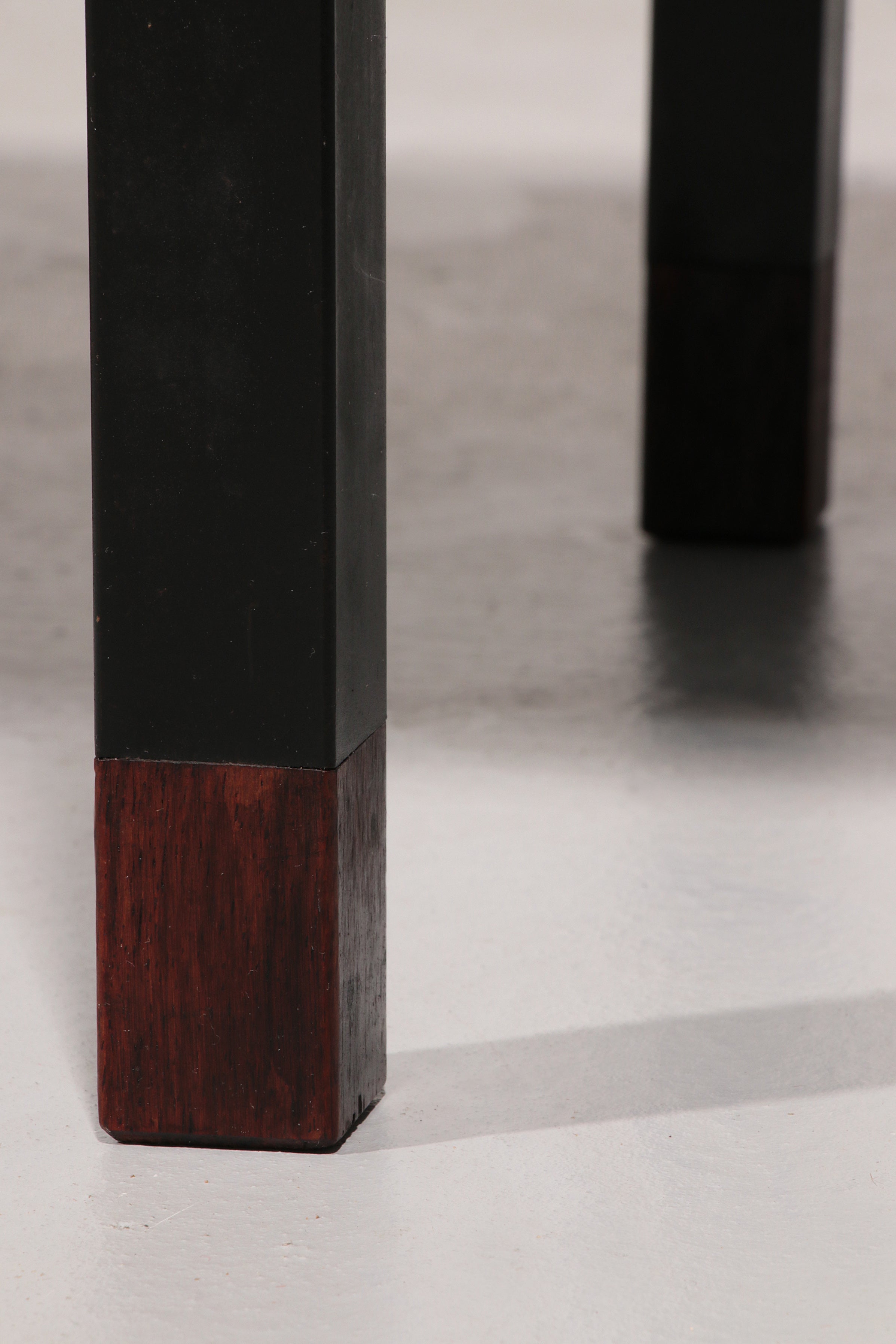 Teakwood and metal bench, Made in Italy, 1970s