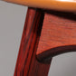 Modern Danish Leather and wood Model OD-61 Bar Stool by Erik Buch for Oddense møbelfabrik, 1964