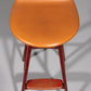 Modern Danish Leather and wood Model OD-61 Bar Stool by Erik Buch for Oddense møbelfabrik, 1964