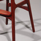 Modern Danish Leather and wood Model OD-61 Bar Stool by Erik Buch for Oddense møbelfabrik, 1964