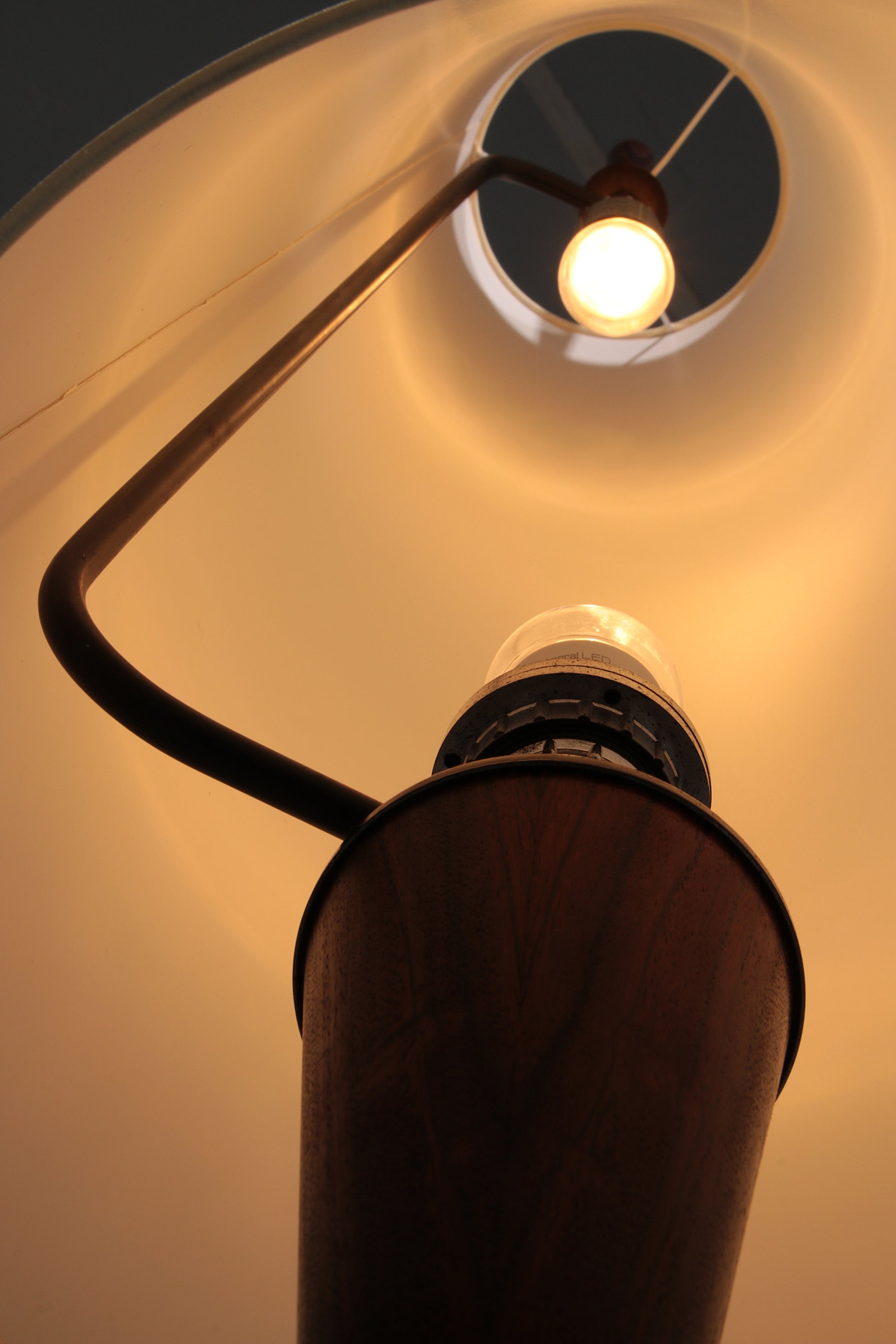 Vintage Teak Floor Lamp with Fabric Shade from Parker Knoll, 1960s