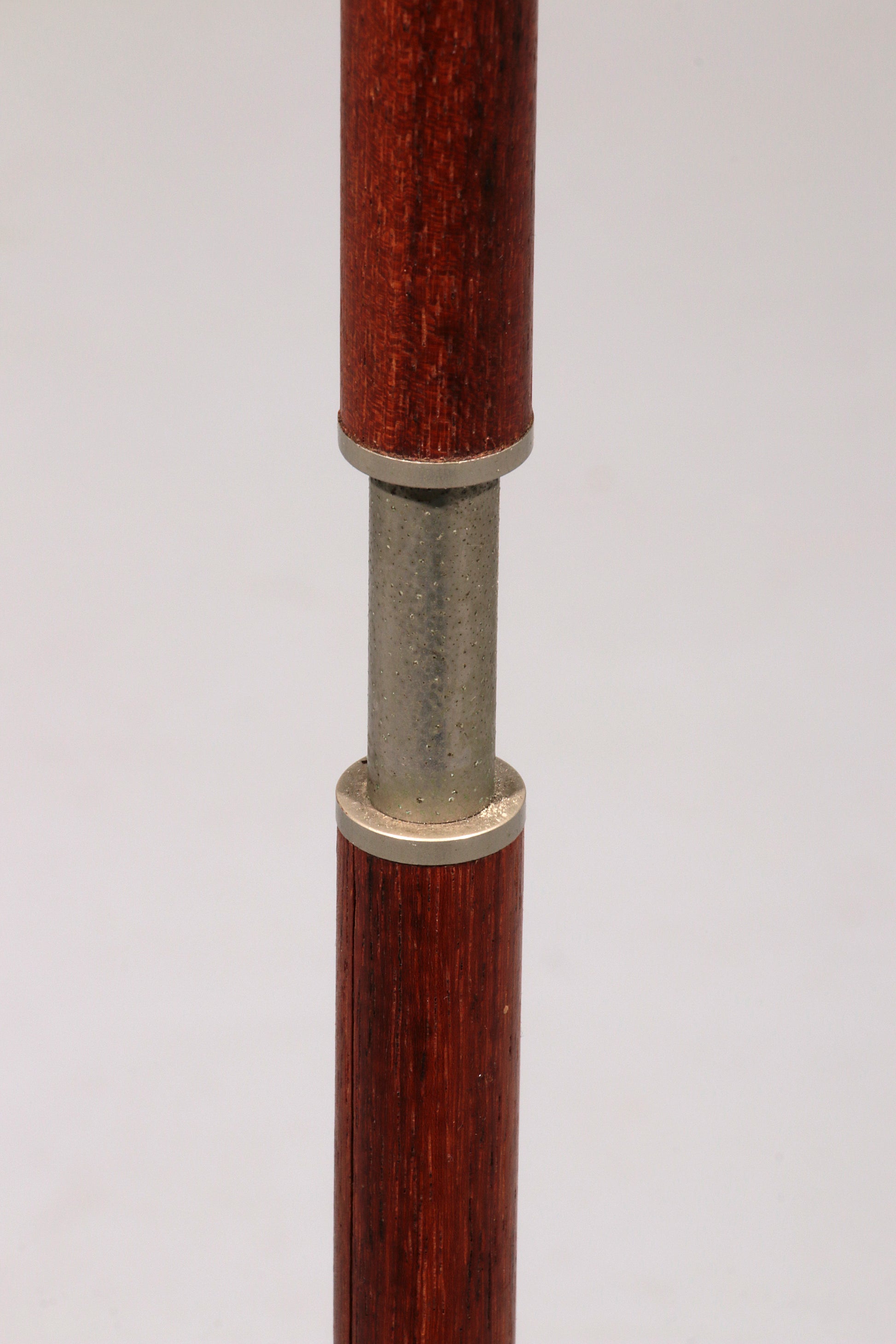 Temde Teak & Metal Floor Lamp with New Custom Shade – 1960s Elegance