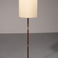 Temde Teak & Metal Floor Lamp with New Custom Shade – 1960s Elegance