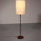 Temde Teak & brass Floor Lamp with New Custom Shade – 1960s Elegance
