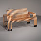 "Scheletro" Bench by Kari Asikainen, P. O. Korhonen Oy, Finland, 1980s