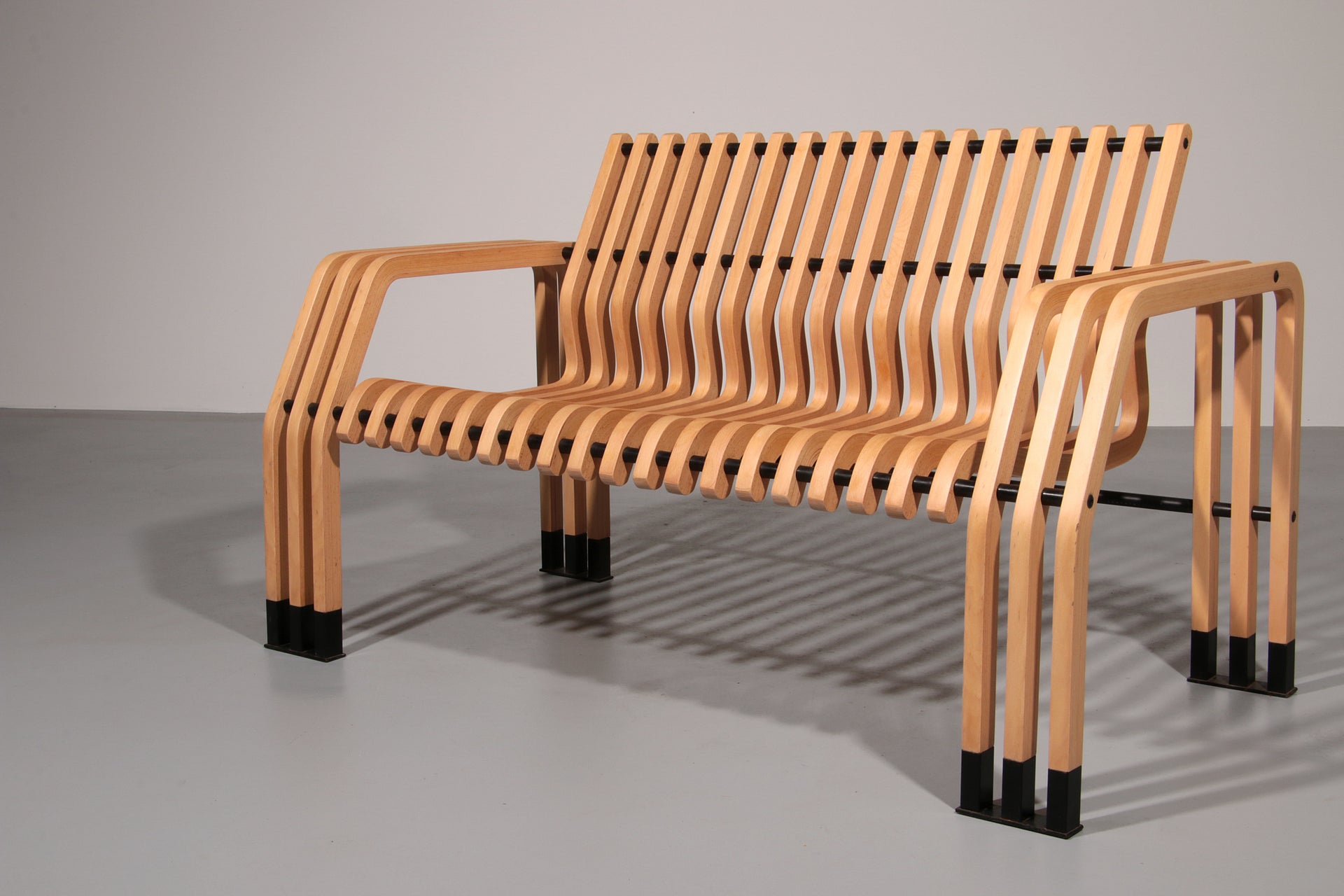 "Scheletro" Bench by Kari Asikainen, P. O. Korhonen Oy, Finland, 1980s