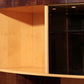Iconic Aldo Tura Brown Goatskin Bar Cabinet with Electric Lift & Mirror Interior.