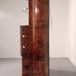 Iconic Aldo Tura Brown Goatskin Bar Cabinet with Electric Lift & Mirror Interior.