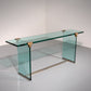 Peter Ghyzcy Side Table Model T30 solid glass 1960