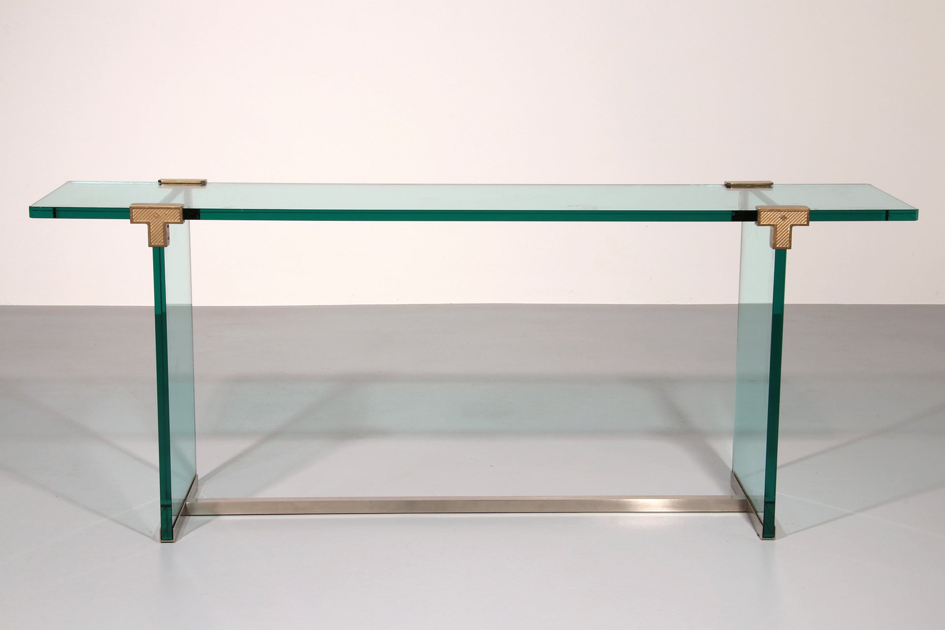 Peter Ghyzcy Side Table Model T30 solid glass 1960