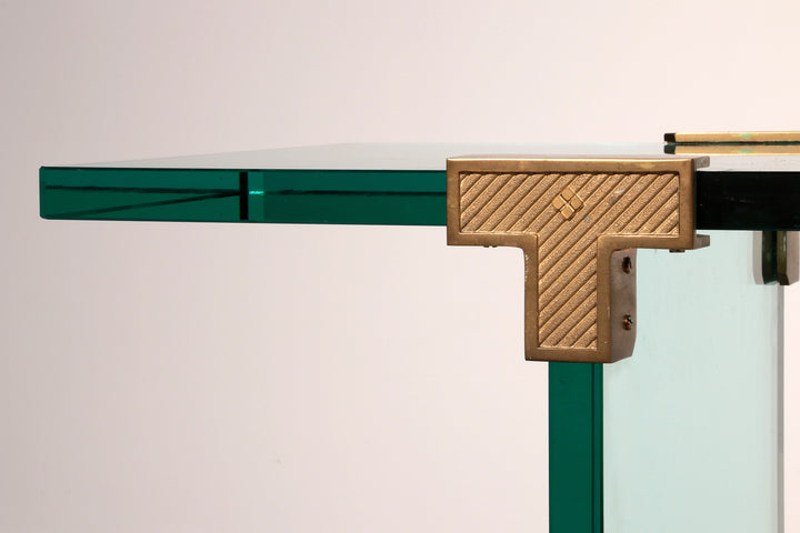 Peter Ghyzcy Side Table Model T30 solid glass 1960