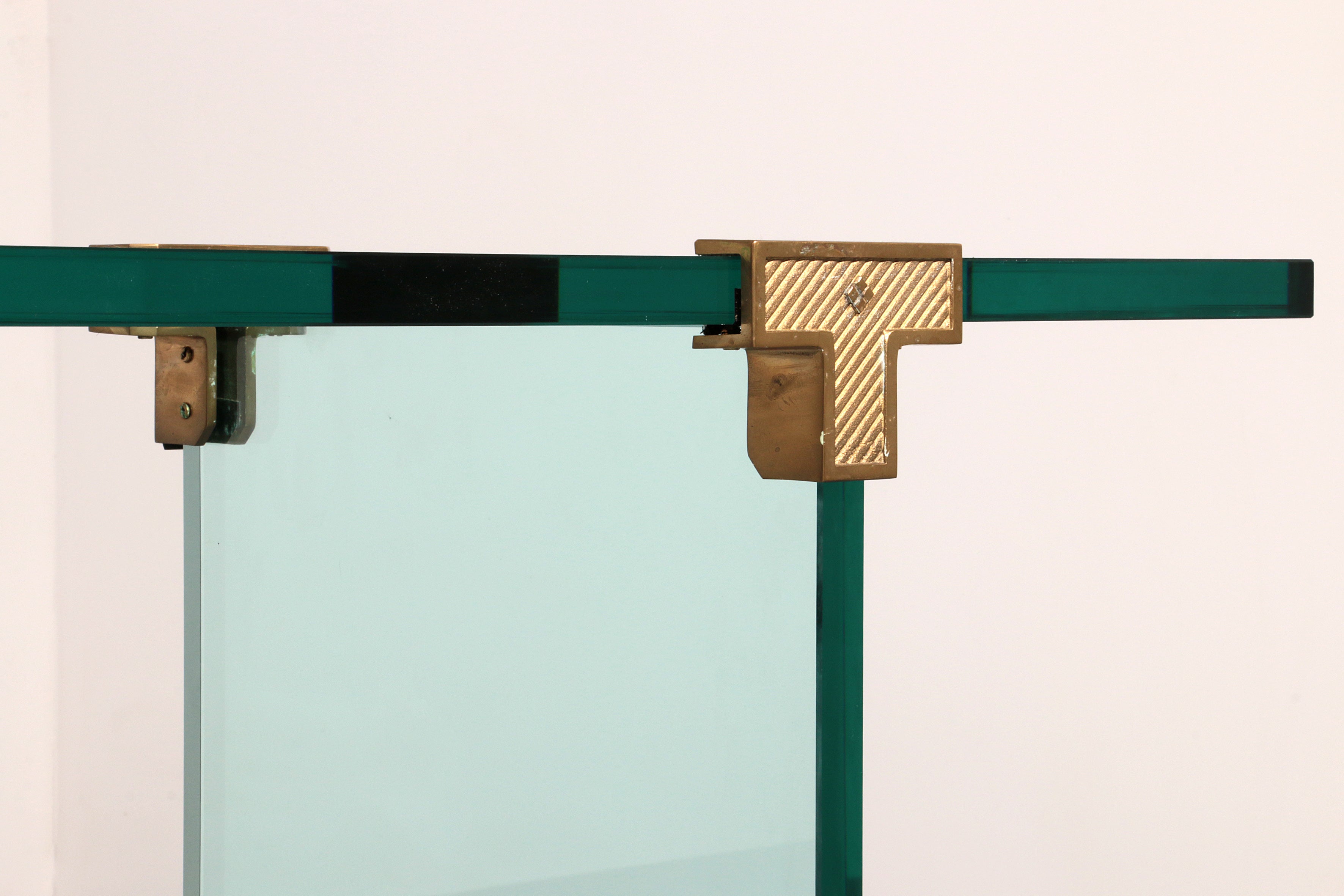 Peter Ghyzcy Side Table Model T30 solid glass 1960