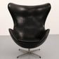 The Egg Chair – Arne Jacobsen, Denmark, 1960 – Black Leather by Fritz Hansen