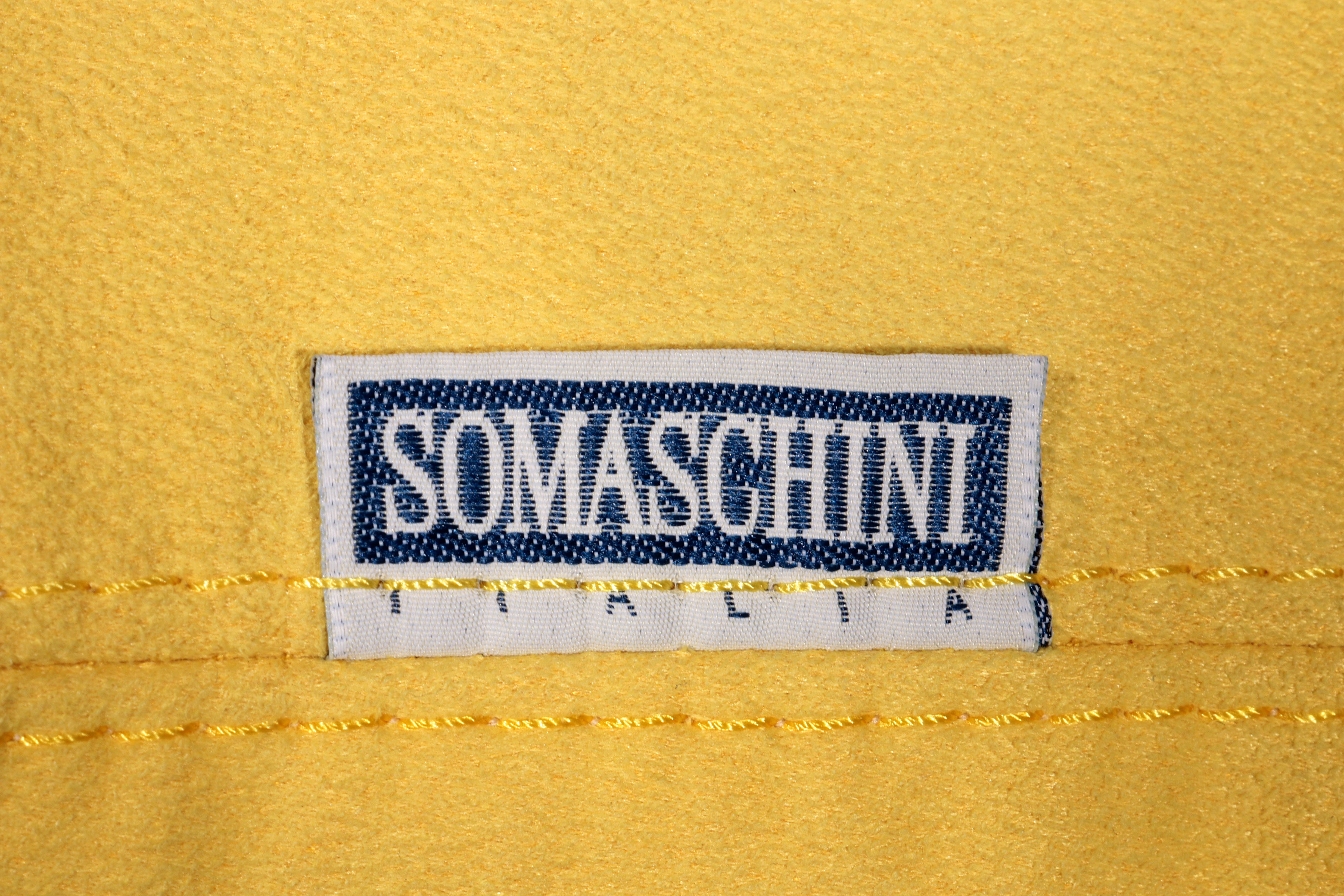 Somaschini x Dainelli Studio – Vintage Two-Seater Sofa in Lime & Maize Yellow (1970s)