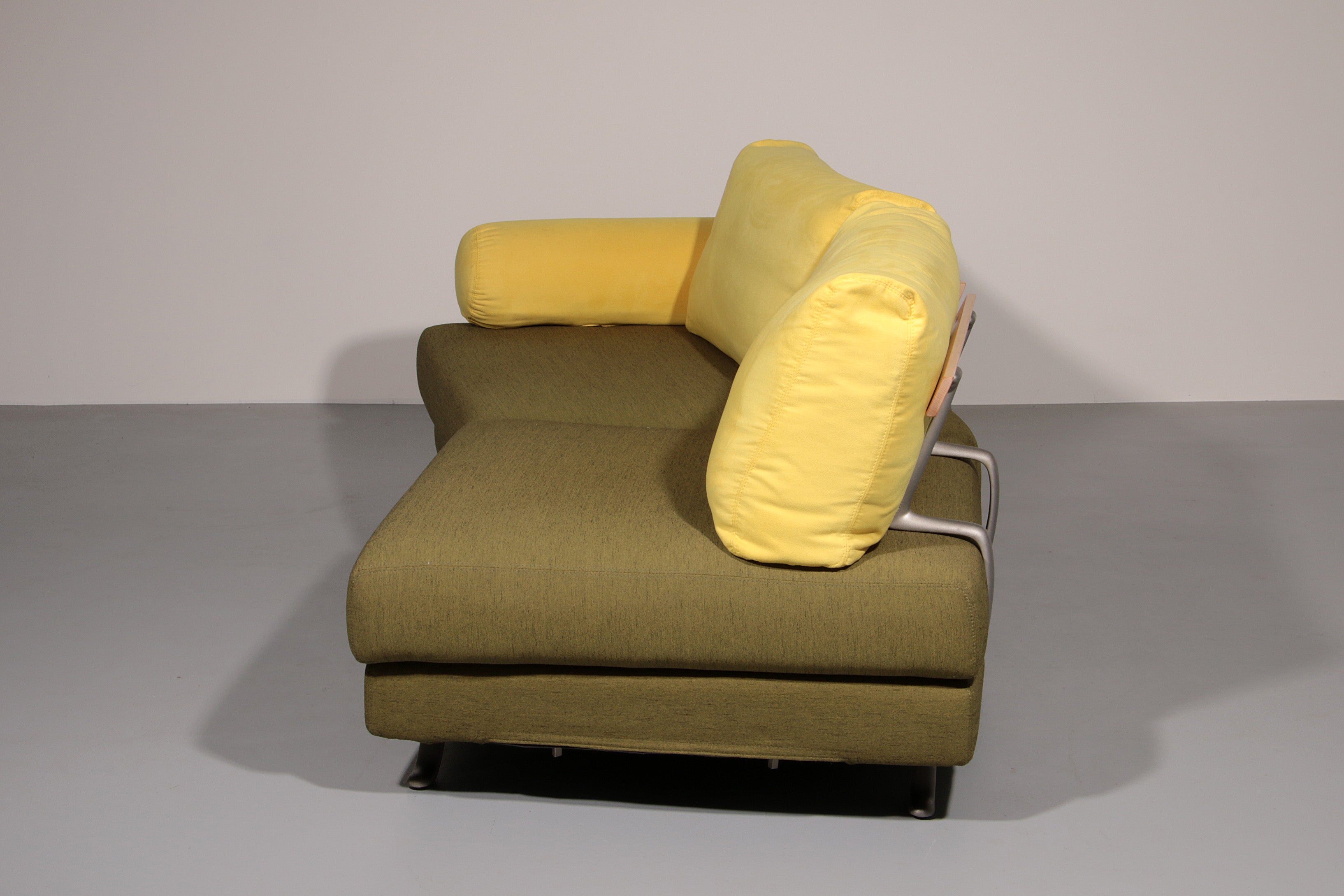Somaschini x Dainelli Studio – Vintage Two-Seater Sofa in Lime & Maize Yellow (1970s)