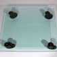 Glass and Metal Low Table attributed to Gae Aulenti for Fontana Arte, 1970s