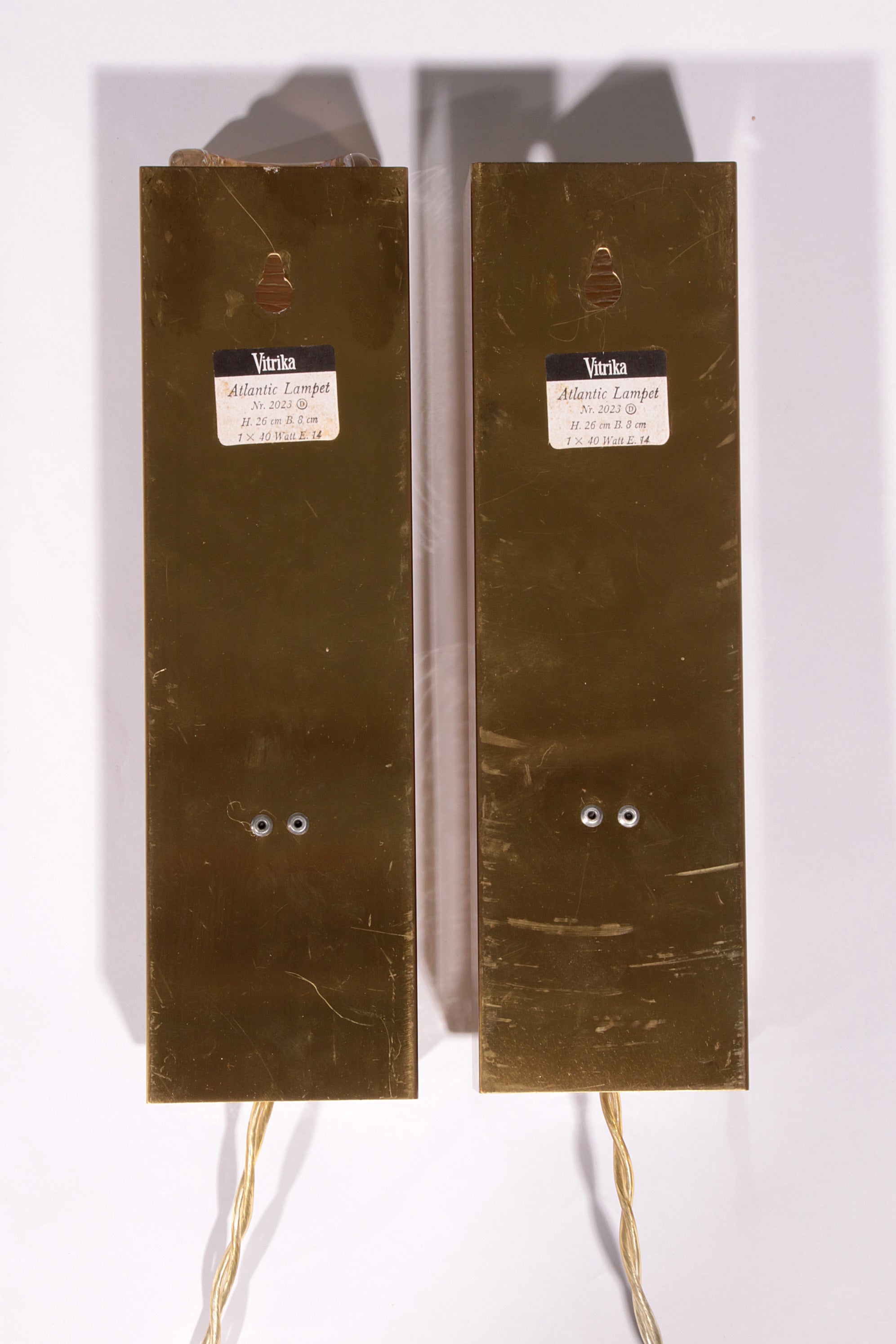 Atlantic Double Wall Lamp by Vitrika, 1970s Danish Design