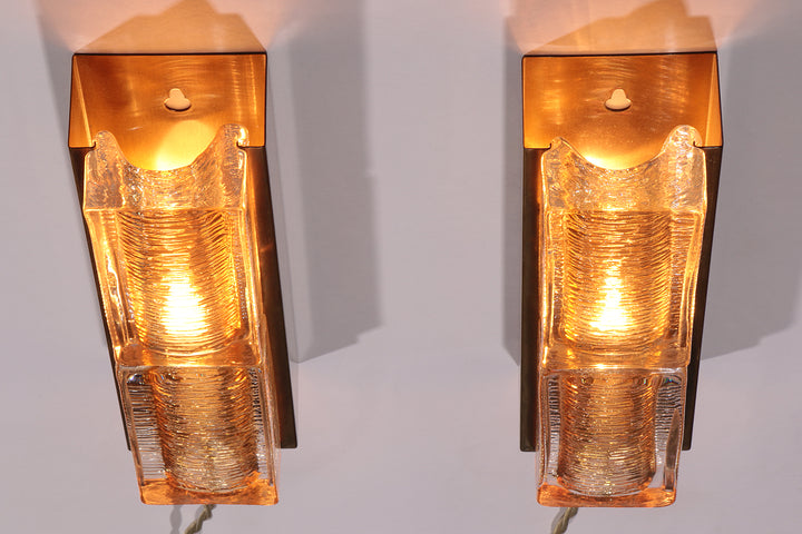 Atlantic Double Wall Lamp by Vitrika, 1970s Danish Design