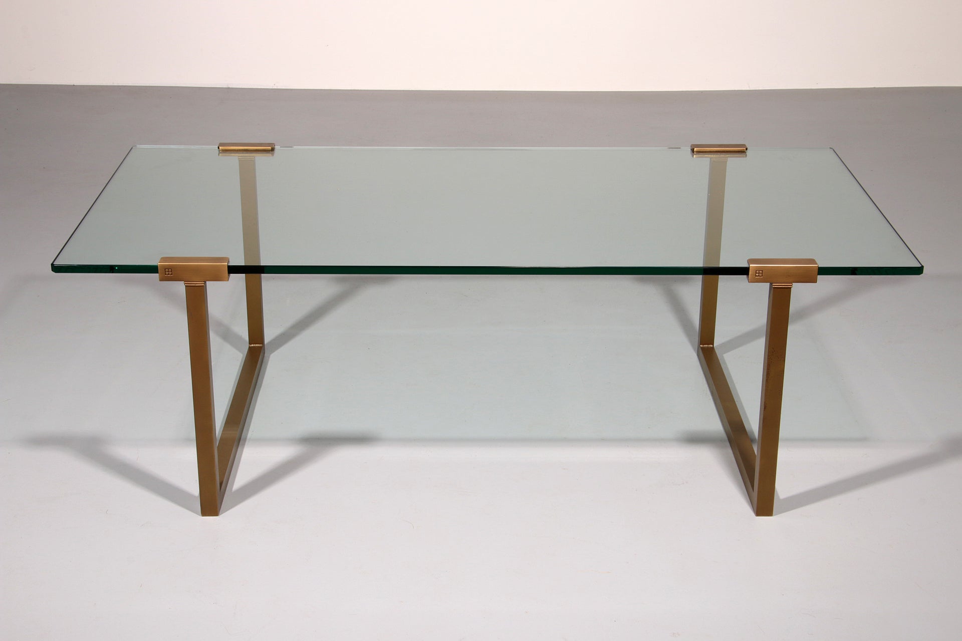 Salon Table Glass and Brass by Peter Ghyczy Model T54  1970