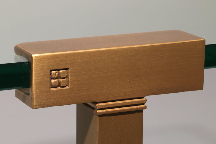 Salon Table Glass and Brass by Peter Ghyczy Model T54  1970