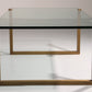 Salon Table Glass and Brass by Peter Ghyczy Model T54  1970