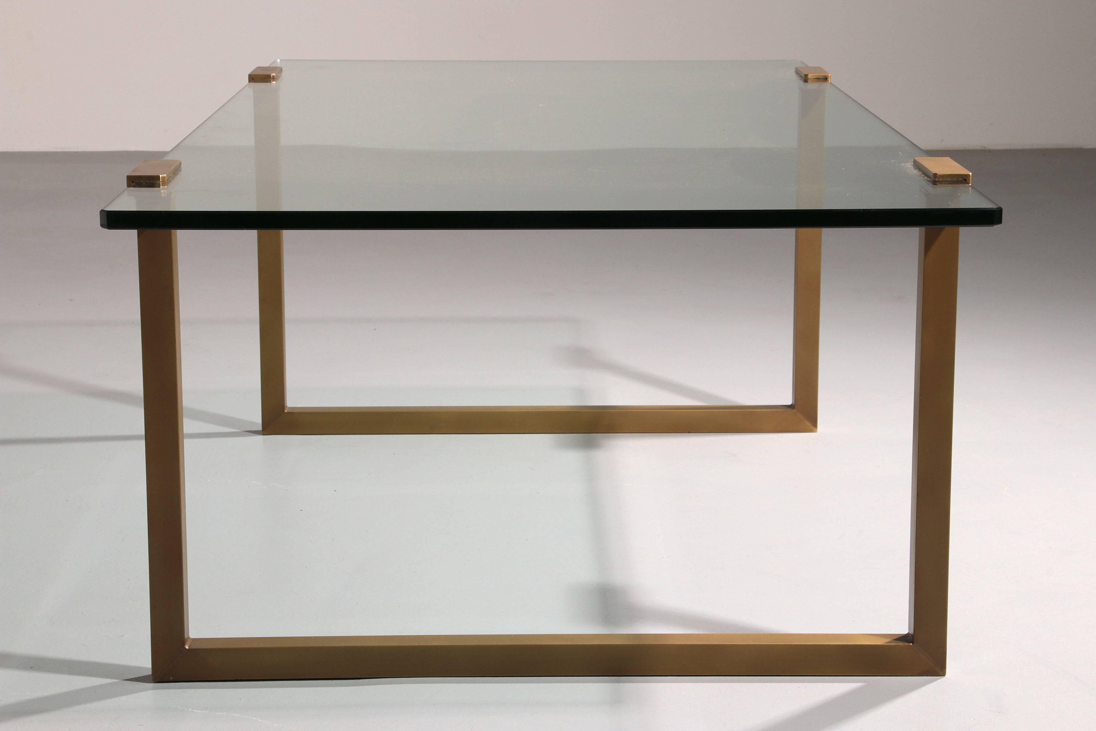 Salon Table Glass and Brass by Peter Ghyczy Model T54  1970