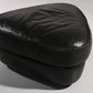 Organically Shaped Post-Modern Sectional Sofa in Black Leather