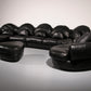 Organically Shaped Post-Modern Sectional Sofa in Black Leather