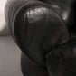 Organically Shaped Post-Modern Sectional Sofa in Black Leather