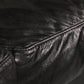 Organically Shaped Post-Modern Sectional Sofa in Black Leather