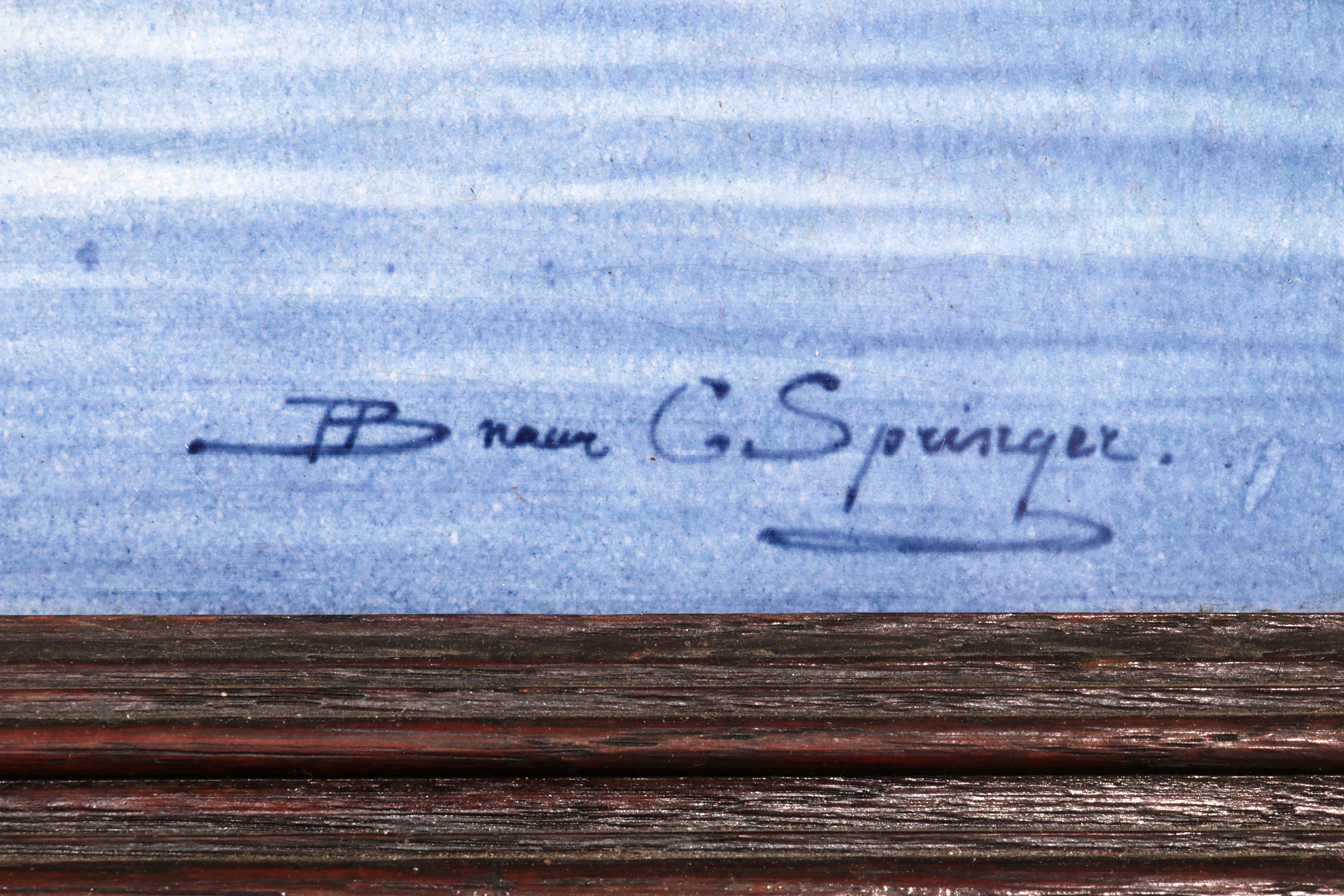 Large Tile tableau 30 pice De Waag Alkmaar Royal Delft Pr Fles by Cornelis Springer 1898