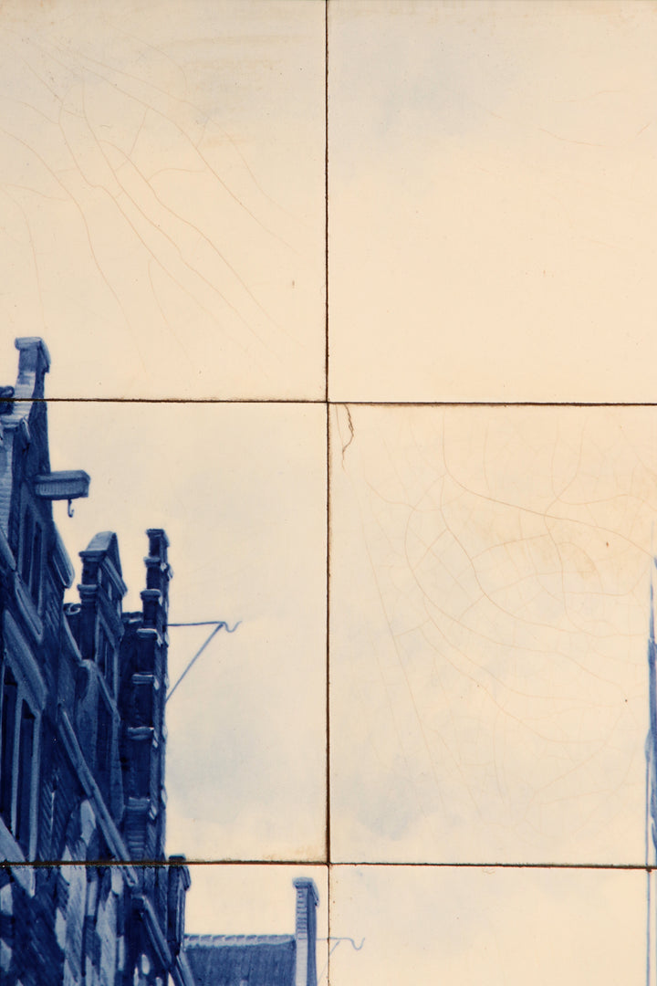 Large Tile tableau 30 pice De Waag Alkmaar Royal Delft Pr Fles by Cornelis Springer 1898