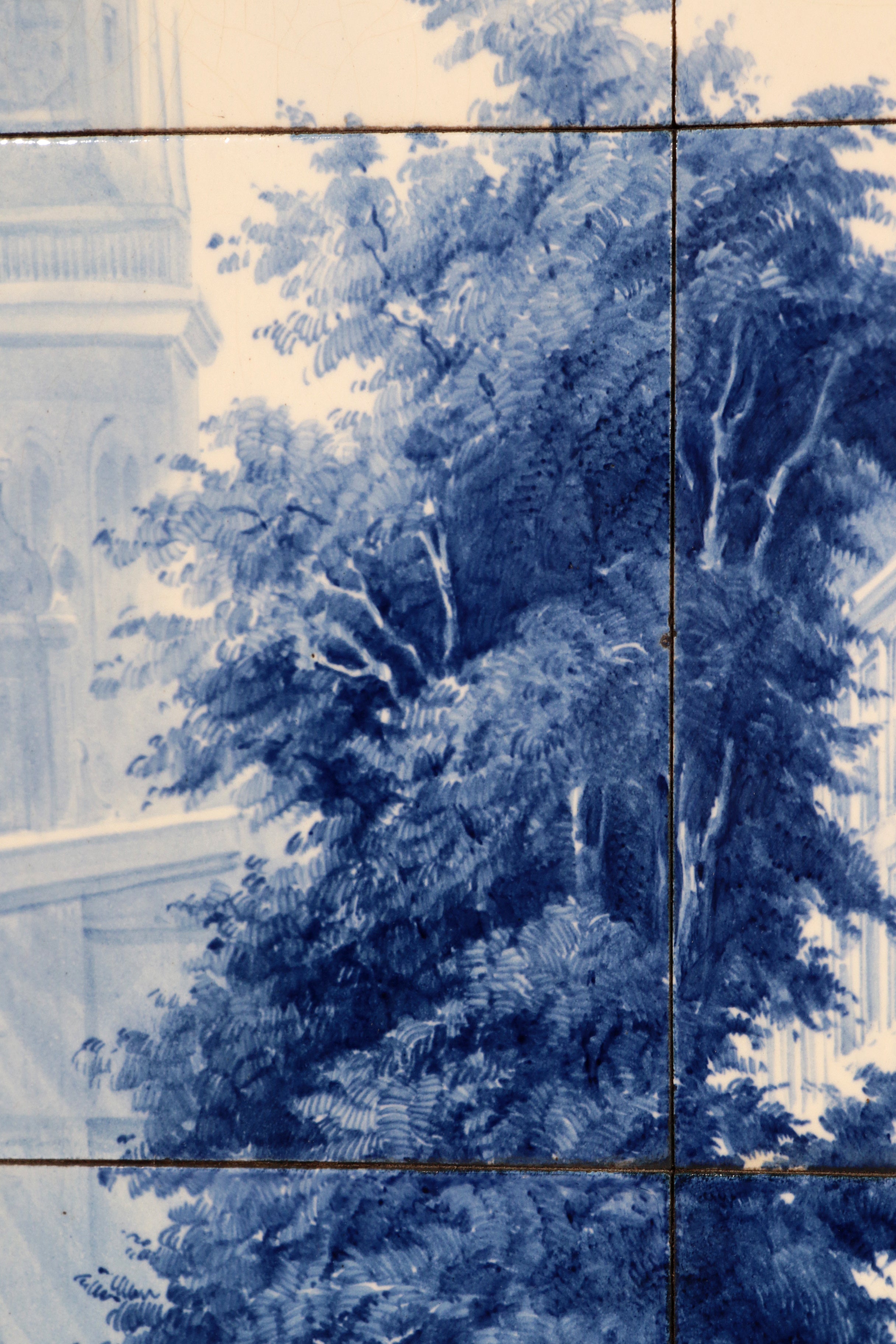 Large Tile tableau 30 pice De Waag Alkmaar Royal Delft Pr Fles by Cornelis Springer 1898