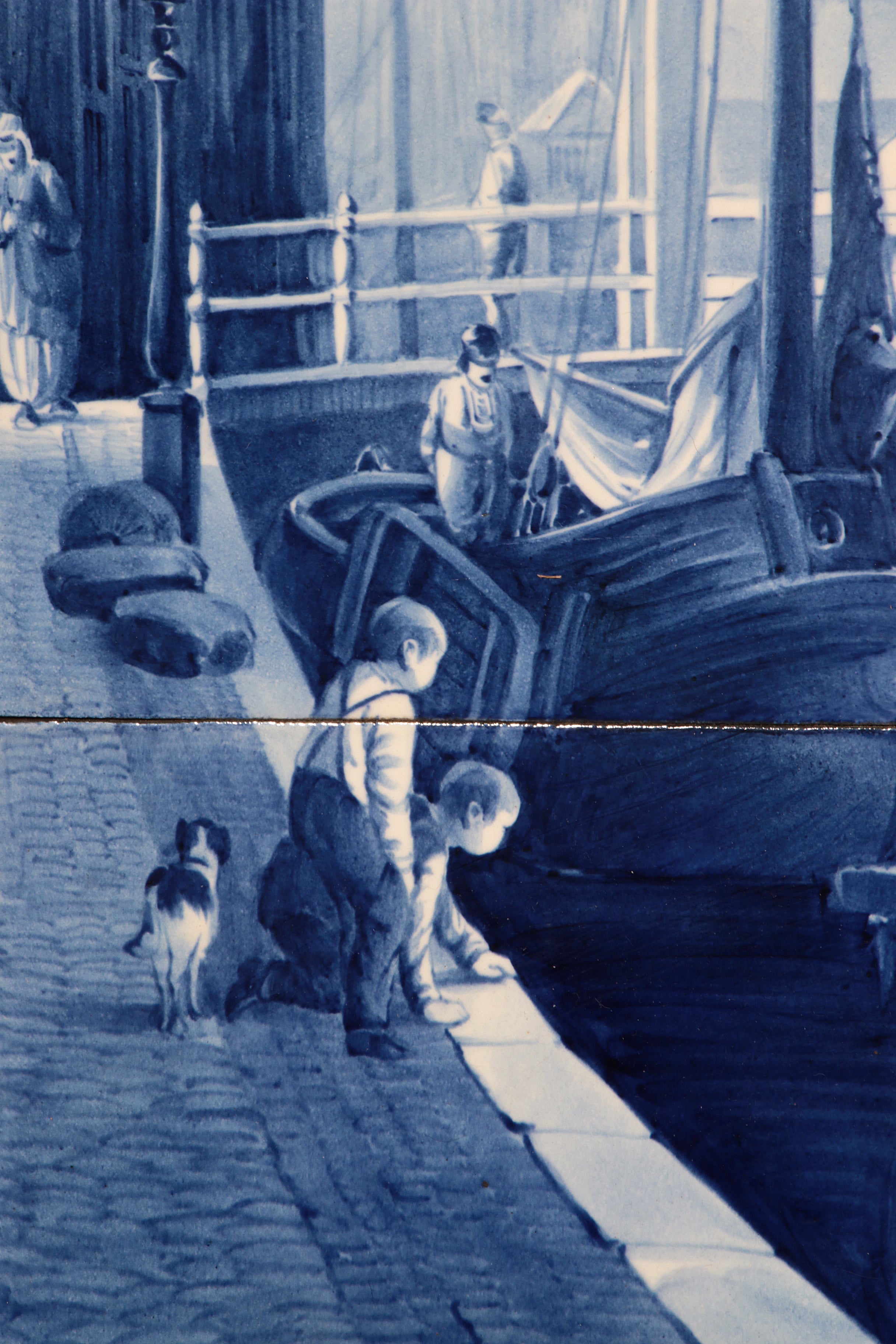 Large Tile tableau 30 pice De Waag Alkmaar Royal Delft Pr Fles by Cornelis Springer 1898