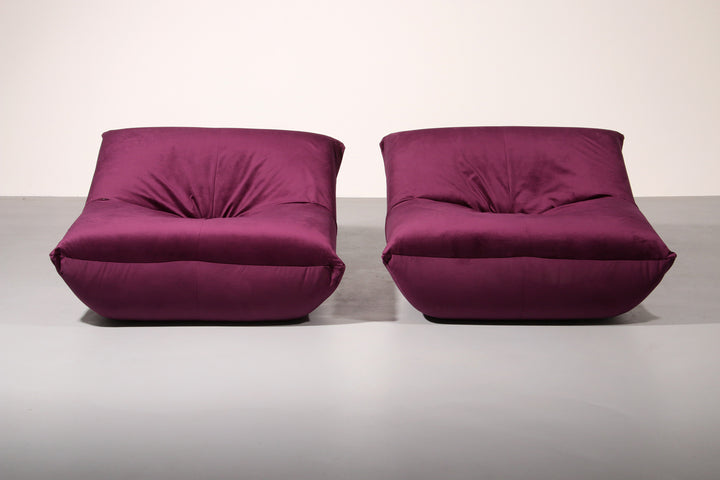 Purple Papillon Lounge Chairs by Guido Maria Rosati for Giovannetti Mind condition